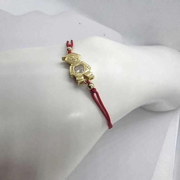 NEW Sterling Silver 925 Boy Design with Adjustable  Bracelet - Picture 2 of 4